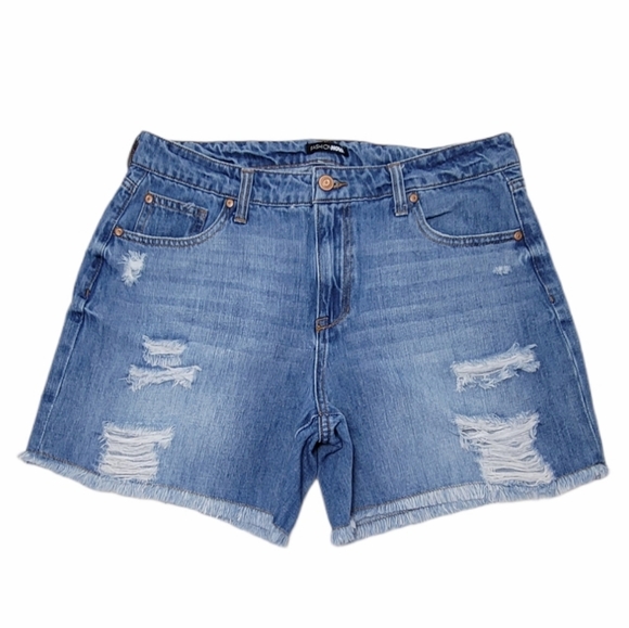 Fashion Nova High Waisted Distressed Shorts - Picture 1 of 3